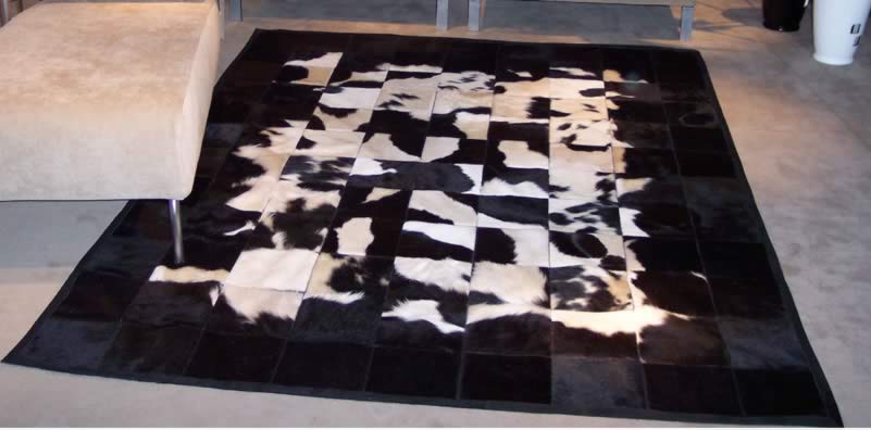 Alfombras de cuero patchwork