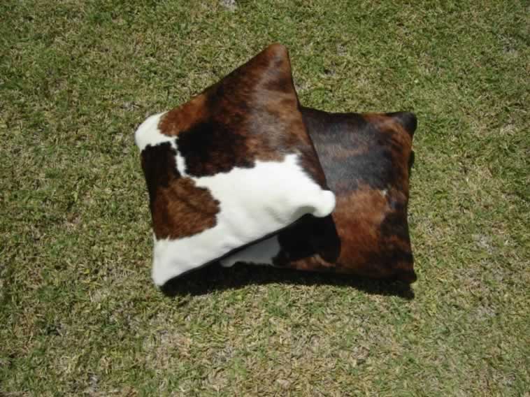 Cowhide pillows