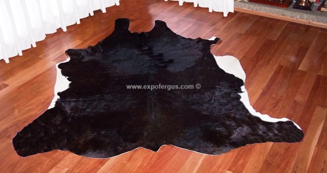Black cowhide