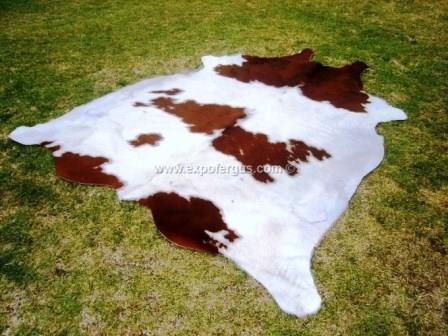 Brown & White cowhide