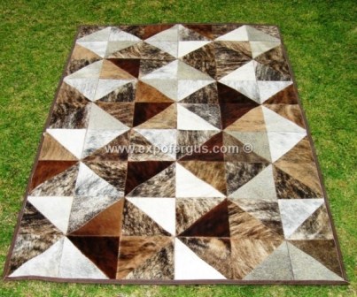 Triangles cowhide rug