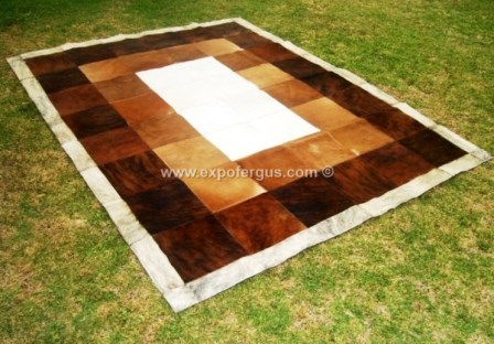 Mediterranean cowhide rug