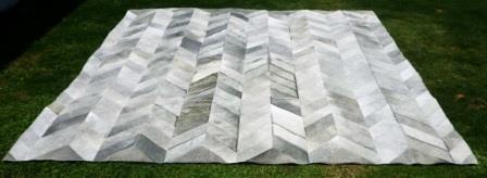 grey cowhide rug