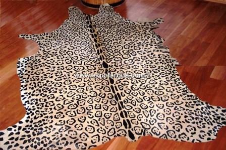 jaguar cowhide rug
